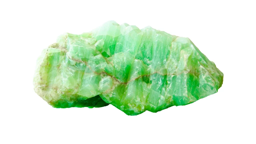 Rough green jade stone
