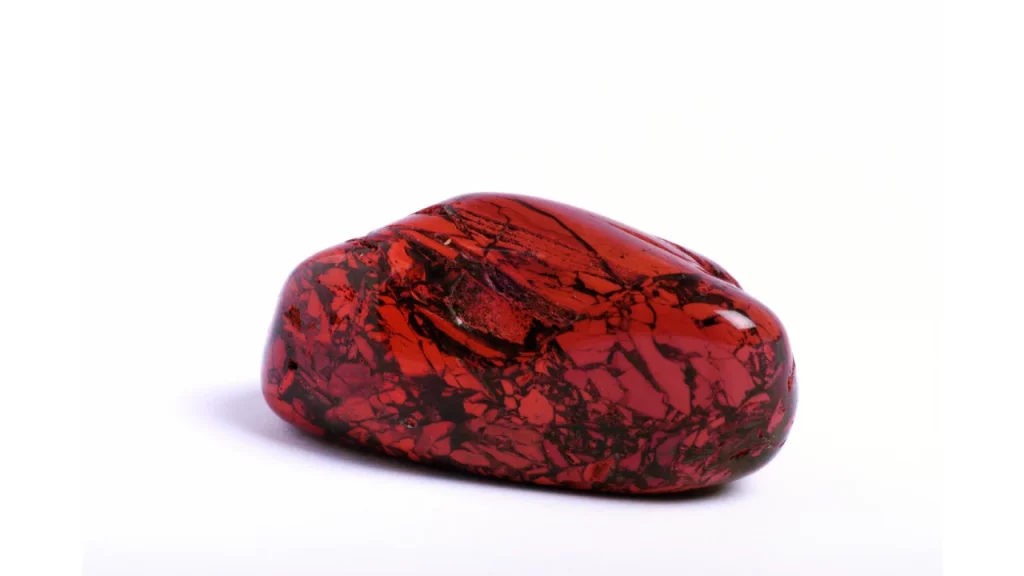 Tumbled red jasper stone