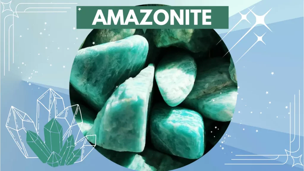 Group of amazonite stones