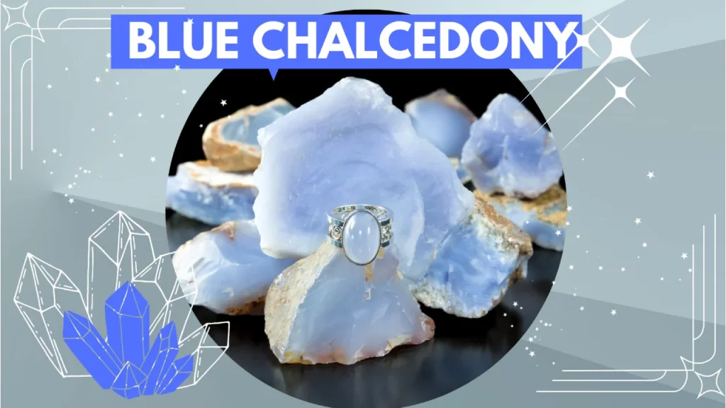 Blue chalcedony stones