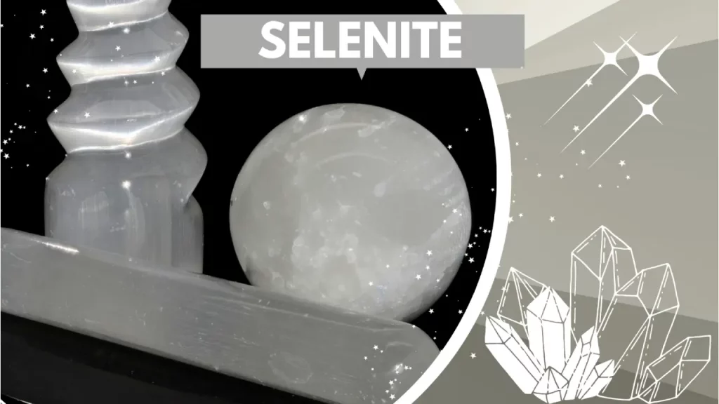Polished selenite crystals