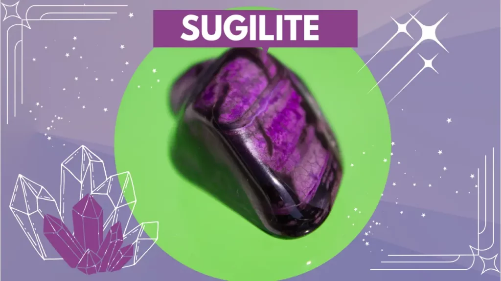 Polished sugilite stone