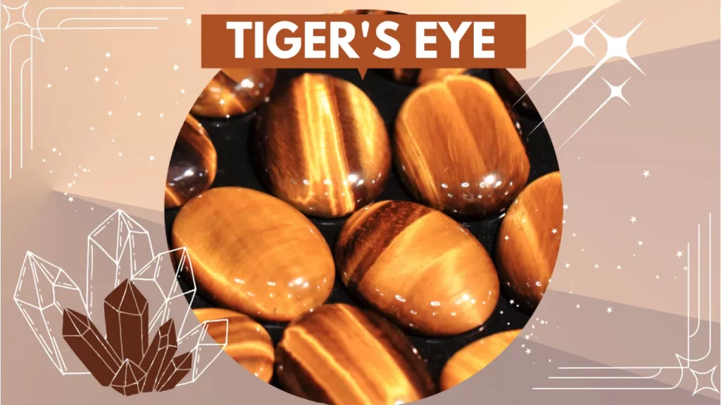 Polished tigers eye stones