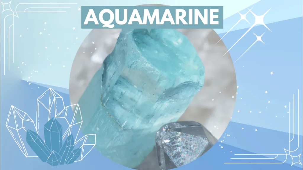 Rough aquamarine crystal