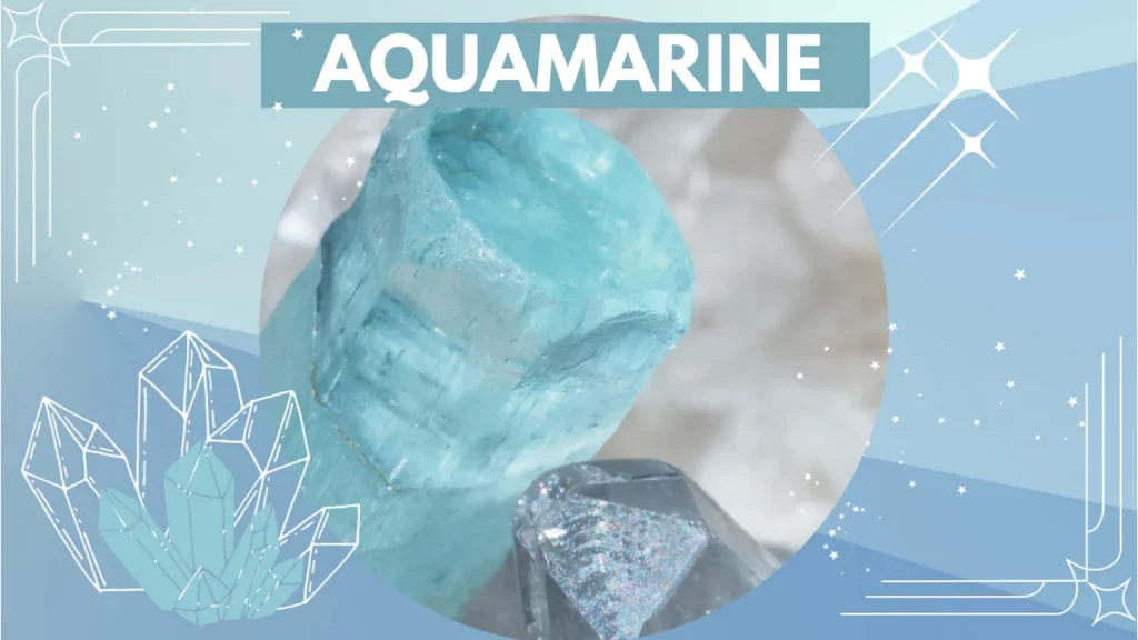 Rough aquamarine crystal