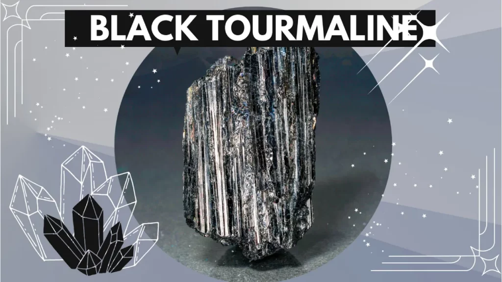 Rough black tourmaline