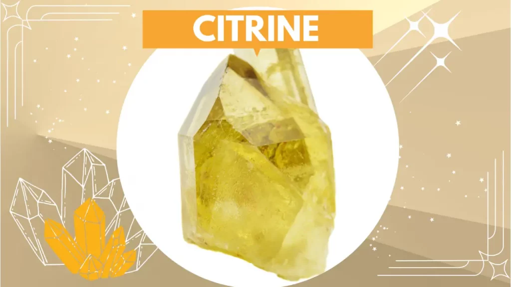 Rough citrine crystal