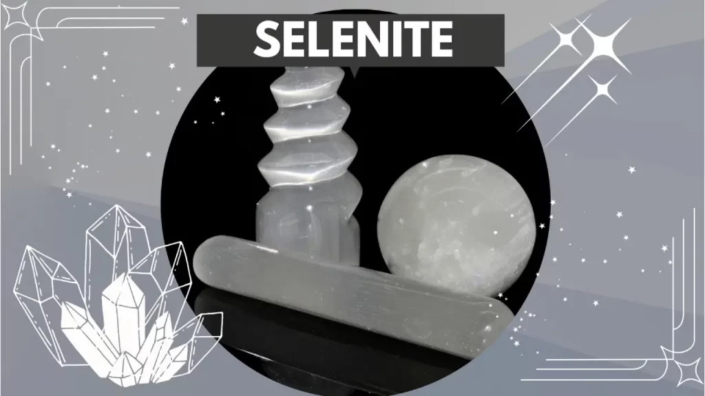 Three selenite crystal samples