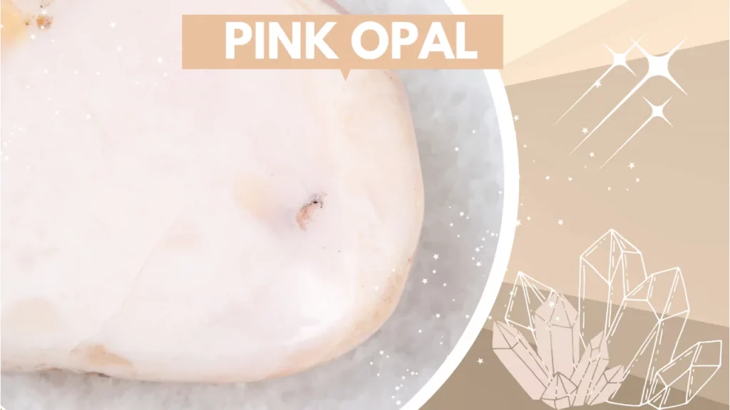 Polished pink opal stone