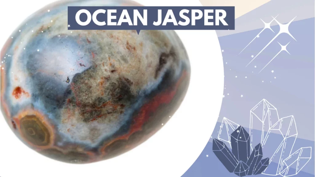 Polished ocean jasper stone
