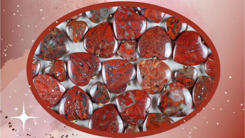 Red jasper heart pendants