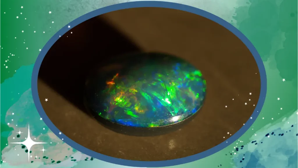 Blue green opal stone