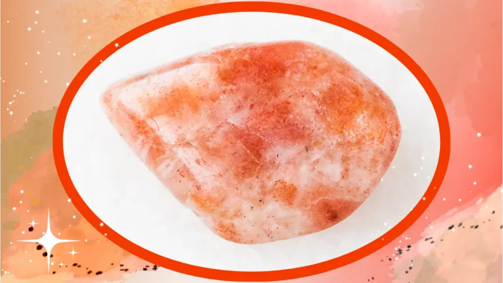 Orange sunstone crystal